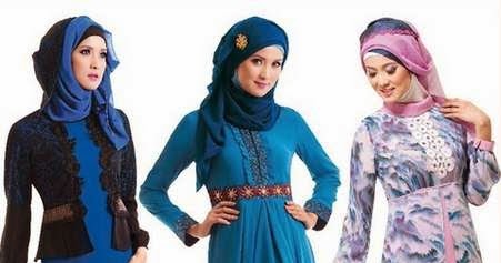 20 contoh desain baju muslim gamis brokat terbaru 2017