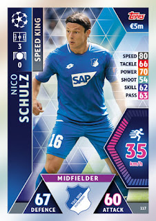 Match Attax UEFA Champions League 2018 2019 TSG 1899 Hoffenheim Set