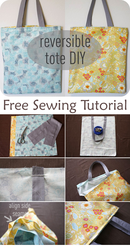 Reversible Tote Bag DIY Sewing Tutorial