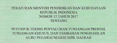 Download Juknis Penyaluran Kriteria Penerima Tunjangan Khusus Guru PNSD 2017