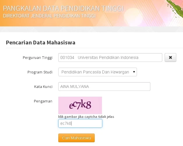 CEK IJAZAH APAKAH NAMA ANDA TERDAFTAR DI PORTAL DIKTI