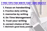 7 PRO TIPS FOR WRITE FAST AND NEATLY