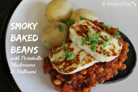 Smoky Baked Beans with Portabello Mushrooms & Halloumi