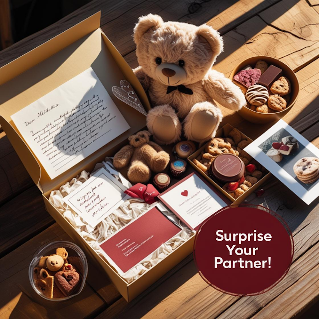 Thoughtful care package for long distance relationship.
