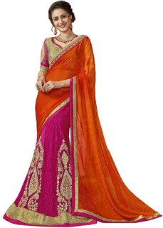 Best Selling Chiffon Embroidered Sarees With Blouse