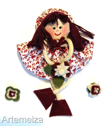 artemelza - boneca de fuxico
