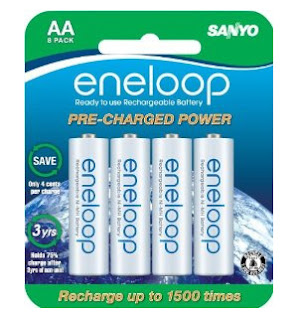 eneloop 8 Pack AA Rechargeable Batteries