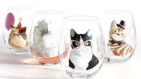 Painted Stemless Wine Glasses