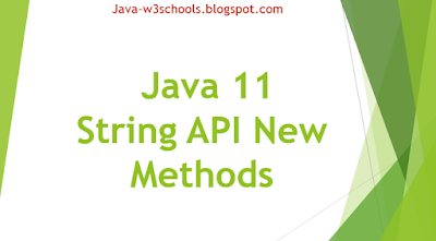 Java 11 - String API New Methods