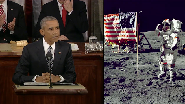 Barack Obama moon landing