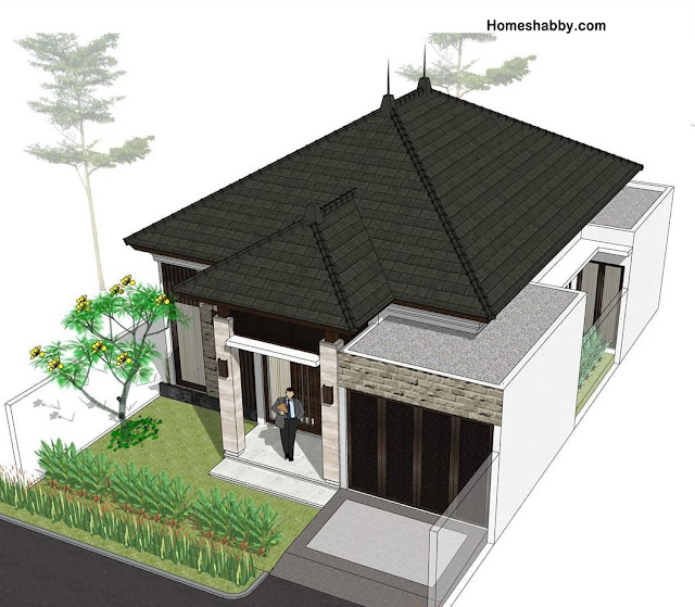 Desain dan Denah Rumah Ukuran 10 x 16 M 3 Kamar Tidur 