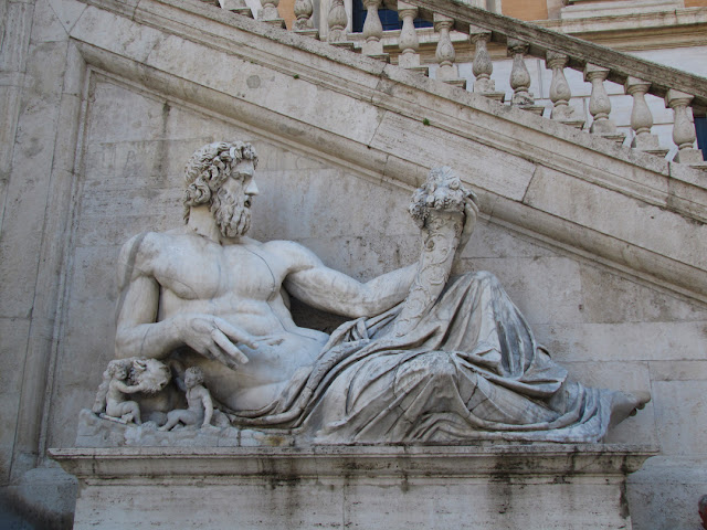 Statue of the river god of the Tiber, piazza del Campidoglio, Rome