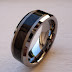Black And Red Tungsten Wedding Bands
