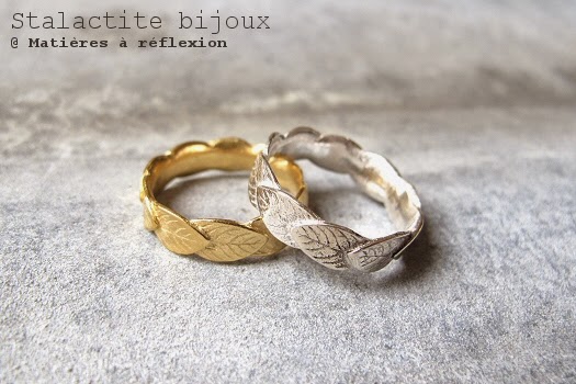 bague feuille Stalactite bijoux argent