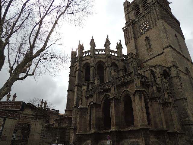 historic, beziers cathedral, south of france, 