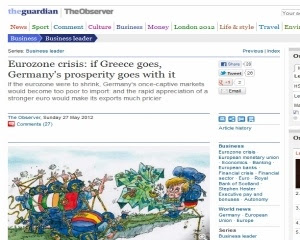 Guardian: Αν η Ελλάδα φύγει από το ευρώ η ευημερία της Γερμανίας… πάει περίπατο