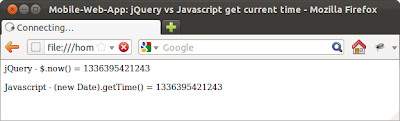 jQuery vs Javascript get current time