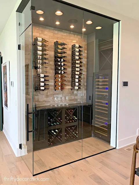Built in wine cellar kitchen