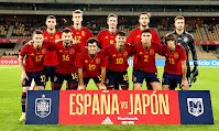 SELECCIÓN DE ESPAÑA SUB 21. Temporada 2022-23. Abel Ruiz, Arnau Comas, Jon Pacheco, Nico González, Arnau Tenas. Sergio Gómez, Álex Baena, Manu Sánchez, Rodri, Arnau Martínez, Bryan Gil. SELECCIÓN DE ESPAÑA SUB 21 2 SELECCIÓN DE JAPÓN SUB 21 0 Viernes 18/11/2022, 20:00 horas. Partido amistoso. Sevilla, España, estadio de La Cartuja: 2.000 espectadores. GOLES: 1-0: 47’, Beñat Turrientes. 2-0: 69’, Manu Sánchez.