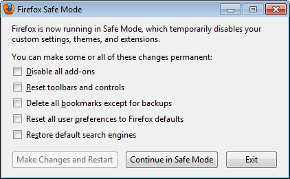 Menyelesaikan Masalah Mozilla Firefox Safe Mode