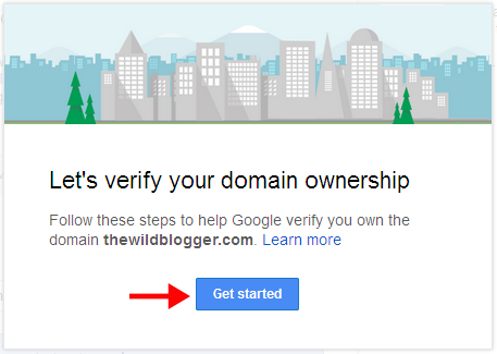 Let's verify domain ownership