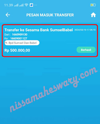 melihat bukti transaksi sukses di bsb mobile banking sumsel babel