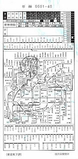 東京メトロ　地図式補充券3　渋谷駅