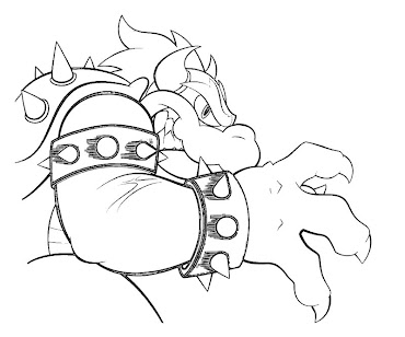 #7 Bowser Coloring Page