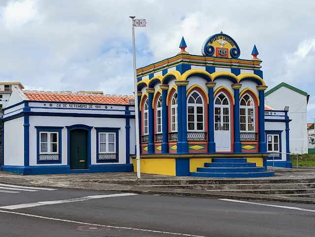 Colorful imperio on Terceira Island in the Azores