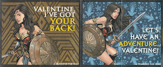 Front of irst two Wonder Woman Valentines