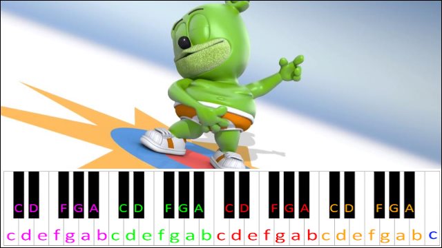 The Gummy Bear Song Piano Letter Notes - terus song piano roblox