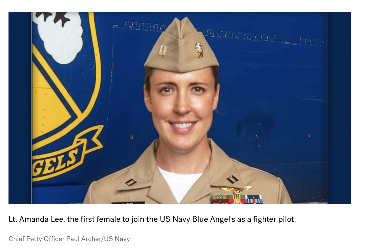 US Navy Blue Angels First Female Pilot, Lt. Amanda Lee, Biography