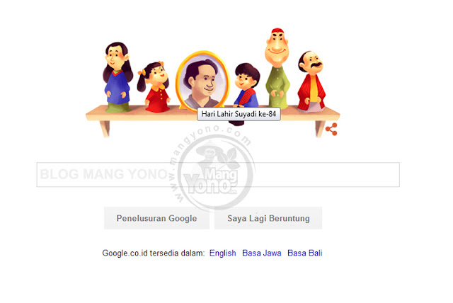 Google Doodle Rayakan Hari Lahir Suyadi (Pak Raden ) ke 84 - 2016