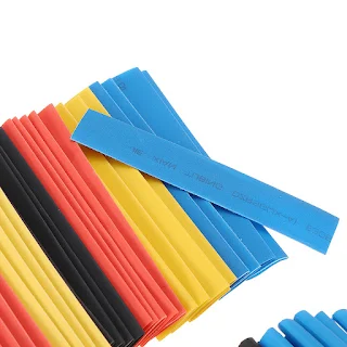 A set assortment of 328 pcs of Polyolefin heat shrink tubing. 2:1 shrink ratio and a 600V pressure-bearing rating hown - store