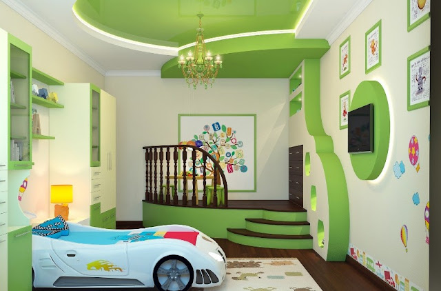 modern children's bedroom ceiling design ideas