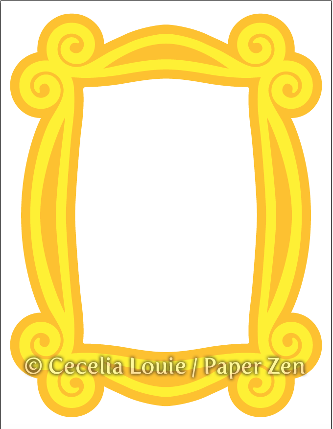 Download Welcome To Paper Zen Cecelia Louie Monica S Picture Frame From Friends Free Svg Cutting File