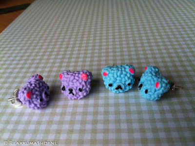 Kawaii cute Rilakkuma Rice earrings