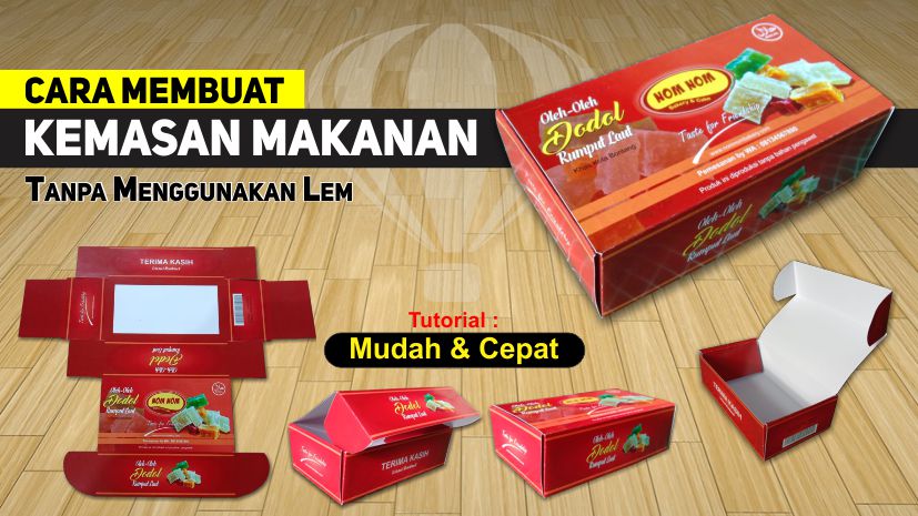  Desain  Kemasan  Makanan Simple Tanpa Lem TUTORiduan com