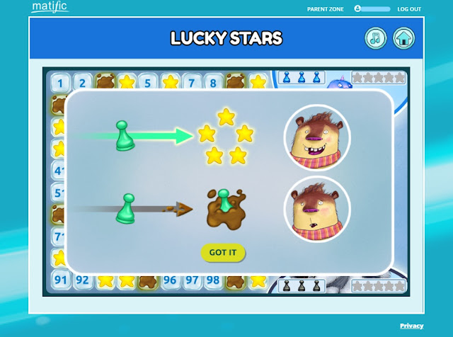 Lucky Stars online math game