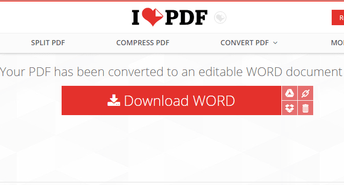 Cara mengubah PDF ke Word dengan ILovePDF