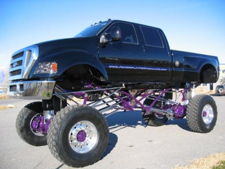 Lifted trucks or jacked up