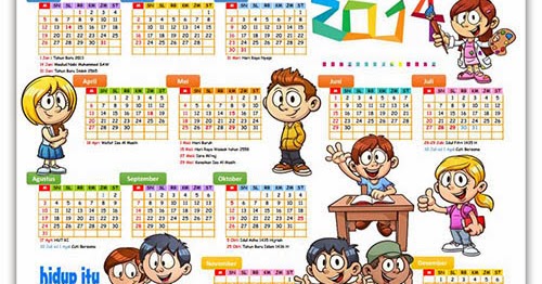 Download Kalender 2019 Desain Kartun Lucu pdf Hari Libur