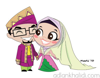 Cute Wedding Cartoon Character