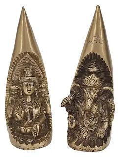 Brass Lakshmi and Ganesh Murti for Diwali Puja