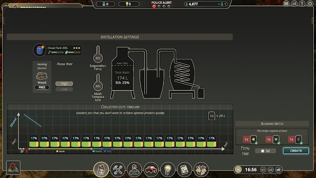 Screenshot of broken distillation screen in Moonshine Inc.