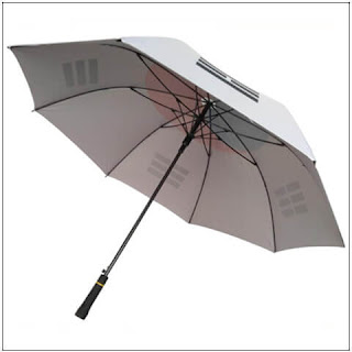 Double canopy golf printed umbrella with country logo