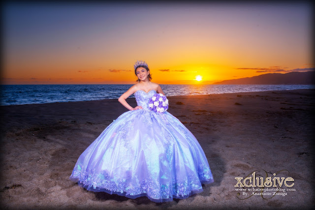 Quinceañera photo shoot in Malibu at Point Dume State Beach