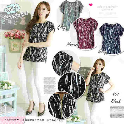 Atasan Abstract Blouse Top - 10476