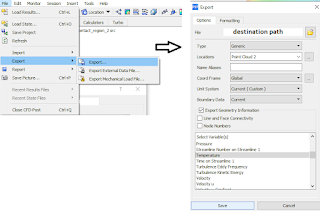 how to export data ansys workbench