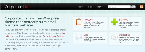 Corporate Life is free wordpress theme